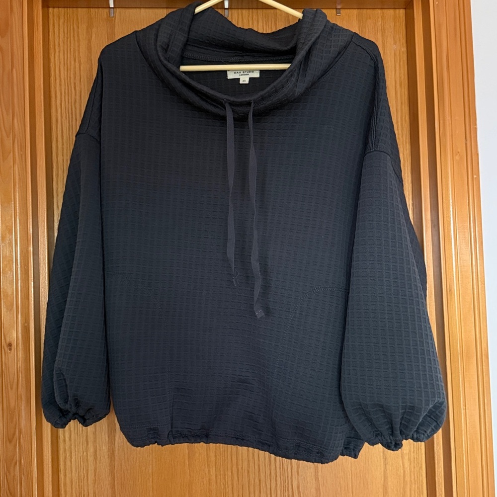 Max Studio textured top cowel neck Dark Grey